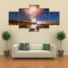 Fireworks on earth multi panel canvas wall art