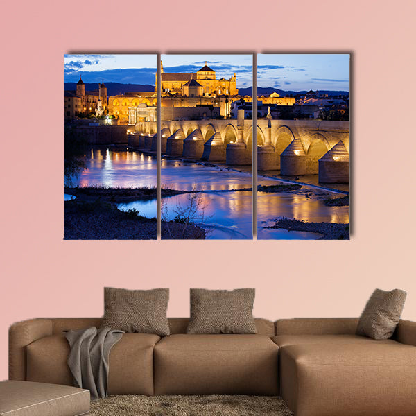Roman Bridge on Guadalquivir River of Cordoba, Andalusia, wall art