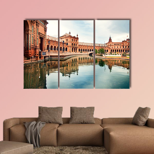 Spanish Square in Sevilla, Spain multi panel canvas wall art