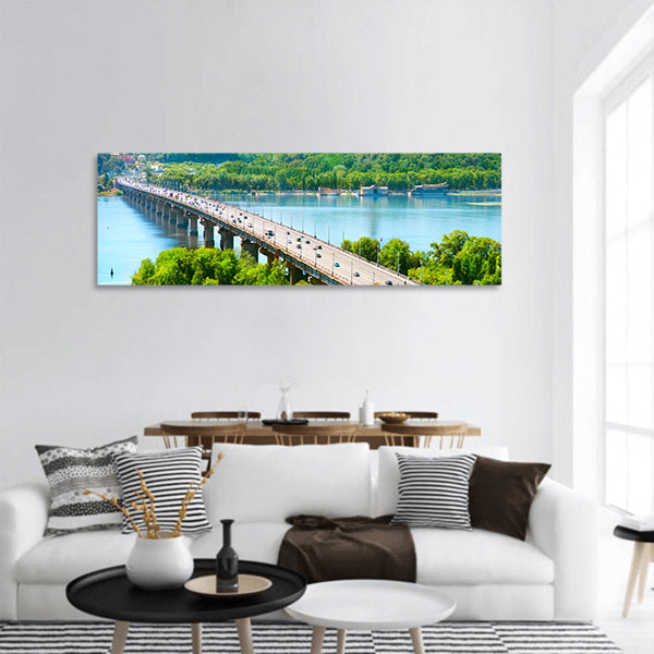 Kiev City - the capital of Ukraine panoramic canvas wall art