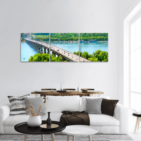 Kiev City - the capital of Ukraine panoramic canvas wall art