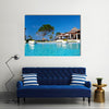 Swimming pool in Caribbean resort Multi panel canvas wall art