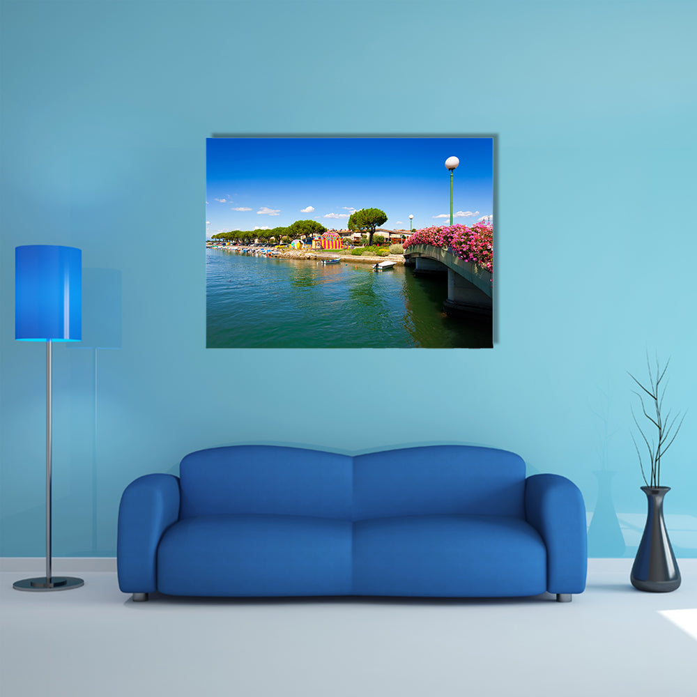 A Beautiful scene in the city center of Grado, Italy Multi Panel canvas wall art