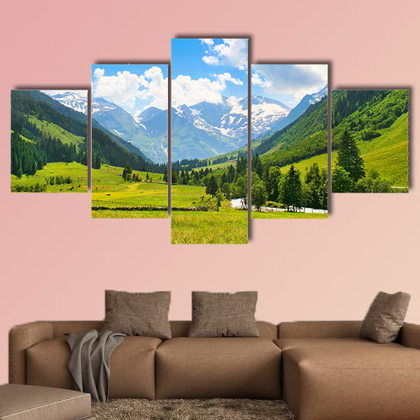 Beautiful landscape with the Alps in National park Hohe Tauern, Salzburg, Austria Multi panel canvas wall art