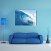 The Peak Of A Blue Ocean Wave, Multi Panel Canvas Wall Art, Multi Panel Canvas Wall Art