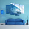 The Peak Of A Blue Ocean Wave, Multi Panel Canvas Wall Art, Multi Panel Canvas Wall Art