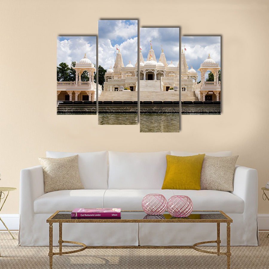 Hindu temple in Atlanta, GA multi panel canvas wall art