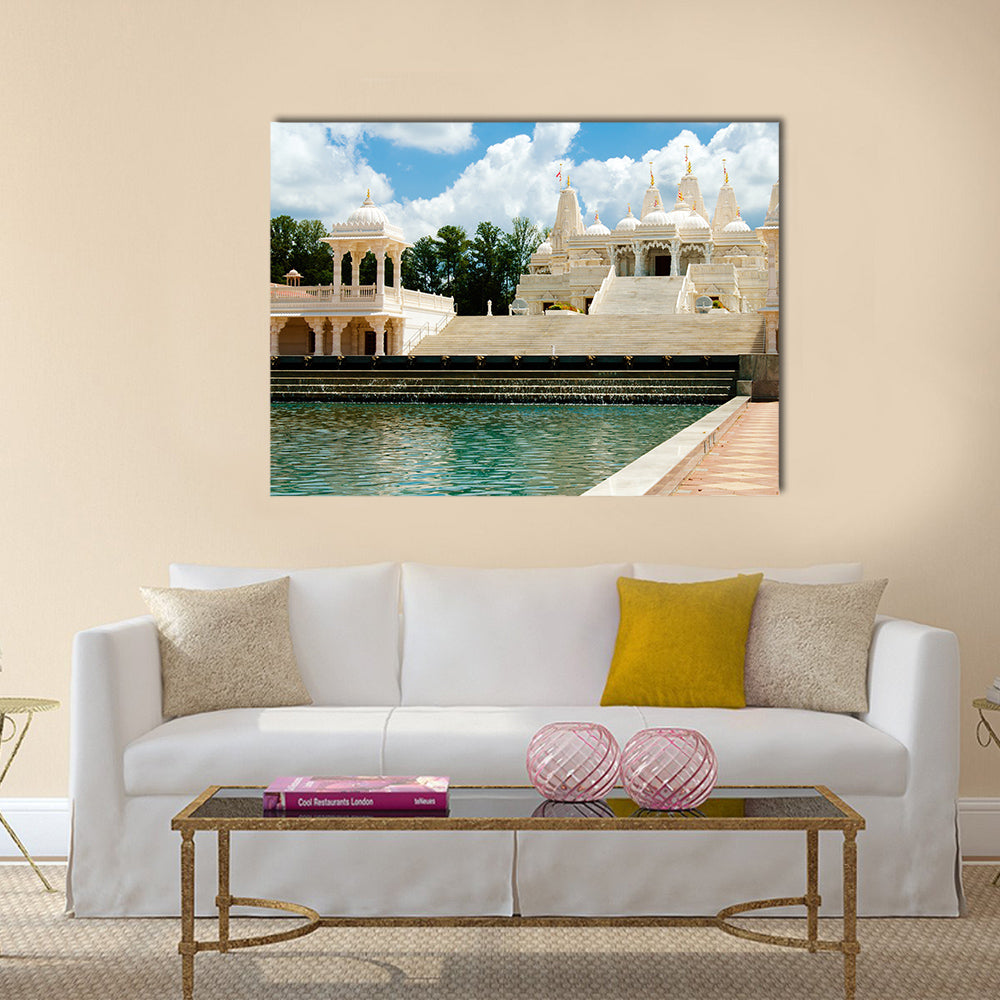 indian Hindu temple in Atlanta, GA multi panel canvas wall art