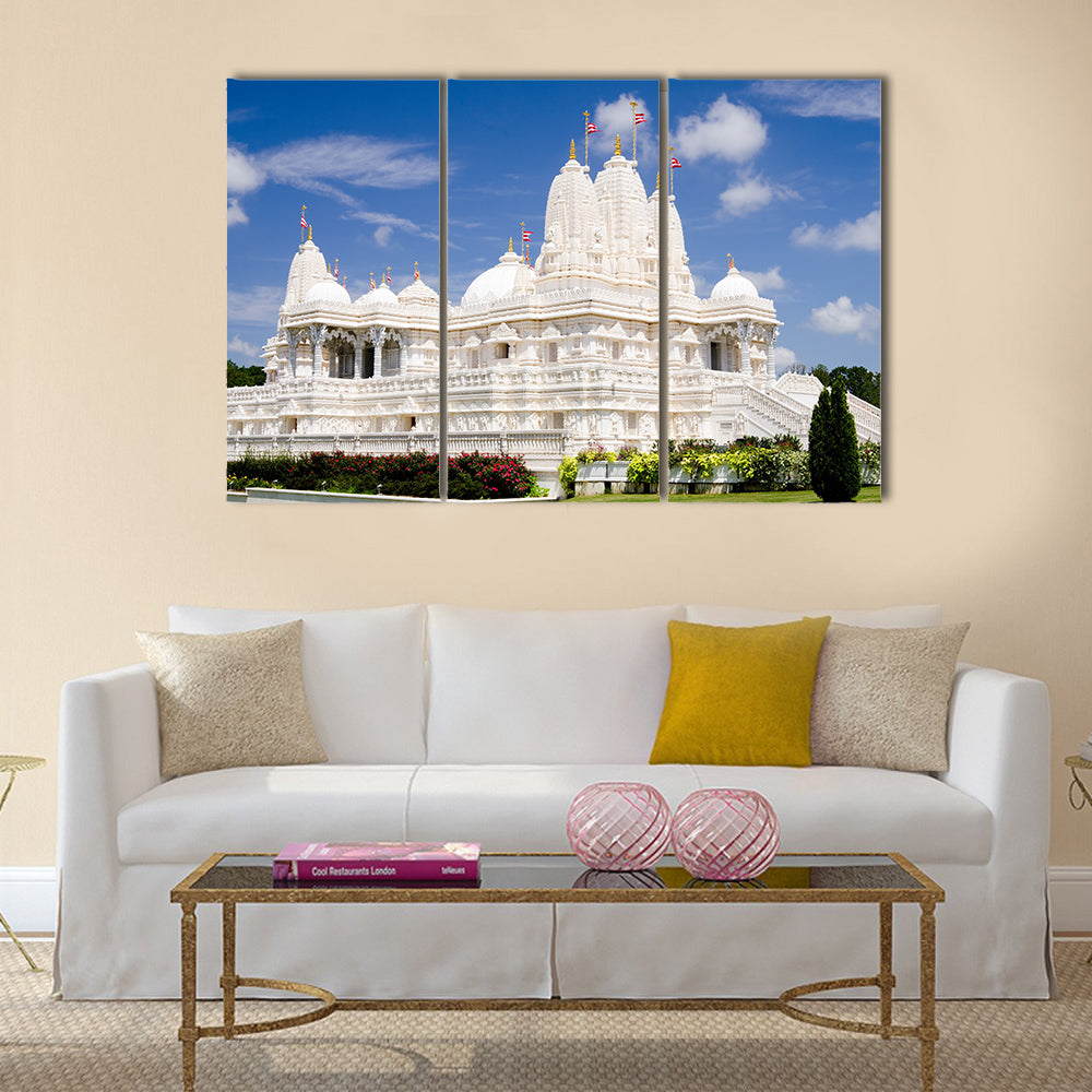 Hindu temple in Atlanta, multi panel canvas wall art