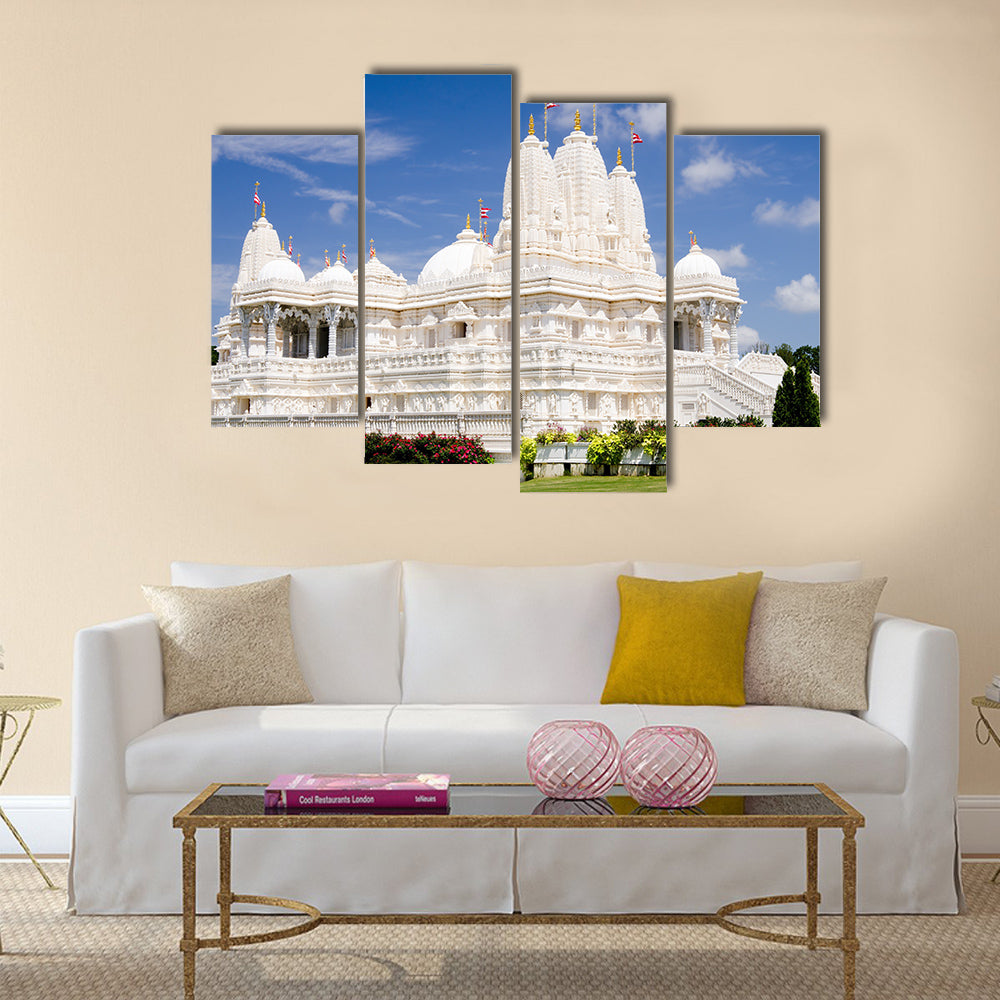 Hindu temple in Atlanta, multi panel canvas wall art