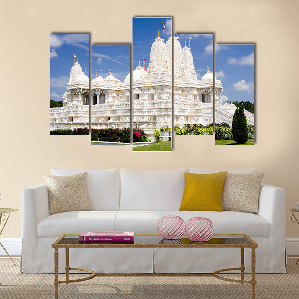 Hindu temple in Atlanta, multi panel canvas wall art