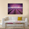 Beautiful lavender field Summer sunset landscape Multi panel canvas wall art