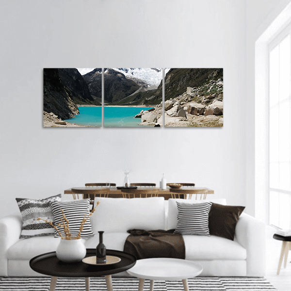 Peru, Cordillera Blanca mountain ,presents lagoon Paron panoramic canvas wall art