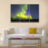 Northern Lights (Aurora borealis) over snowscape Multi panel canvas wall art