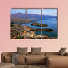 Queenstown downtown aerial view New Zealand at Dusk multi panel canvas wall art