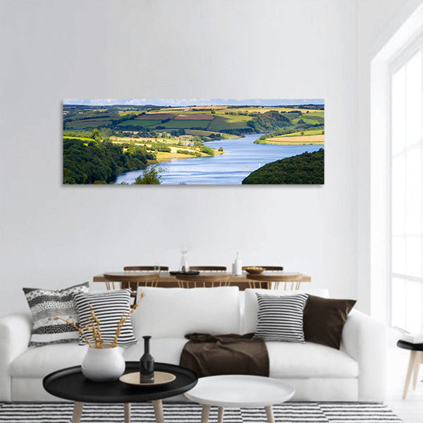 Wimbleball Lake Exmoor National Park Somerset England panoramic canvas wall art