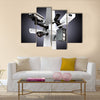 Surveillance mega camera s concept with a gradient background Multi panel canvas wall art