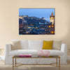 Edinburgh Castle with Cityscape from Calton Hill at dusk Scotland UK Multi Panel Canvas Wall Art