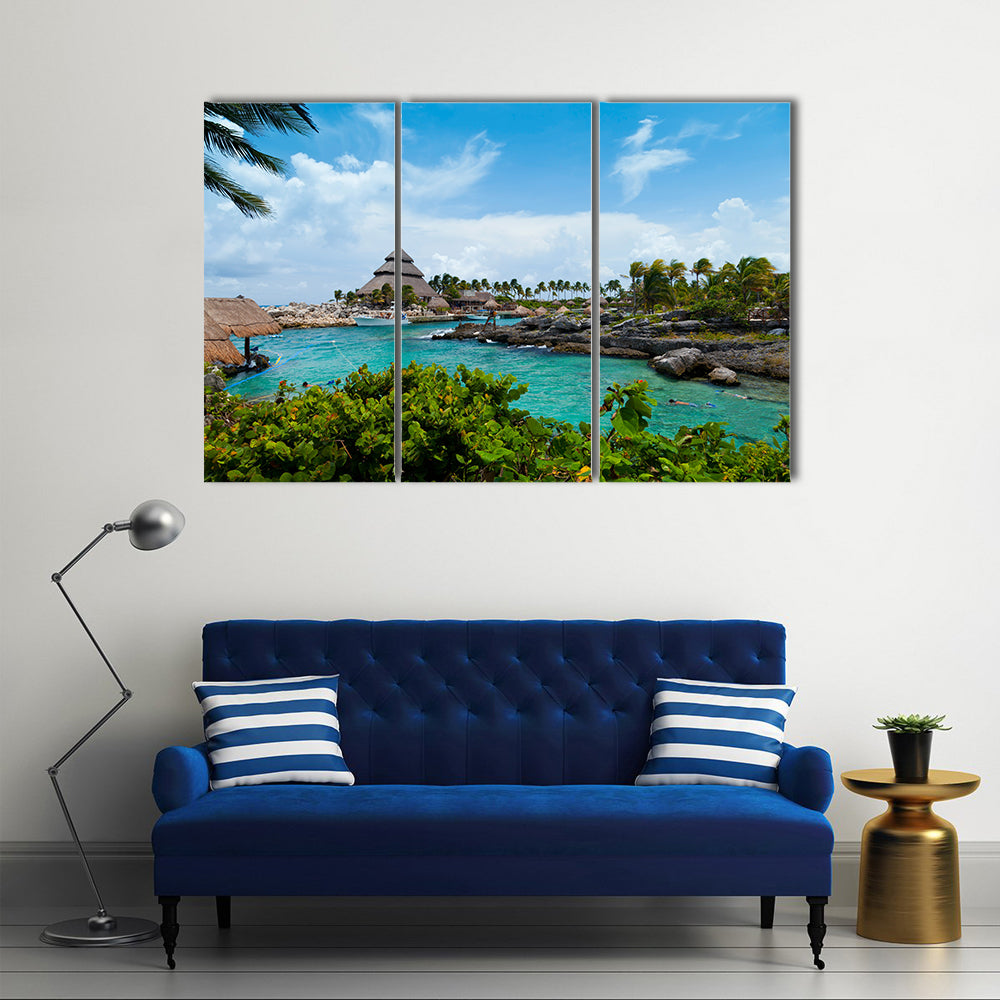 Beautiful View Of Mayan Riveria In Mexico, Multi Panel Canvas Wall Art