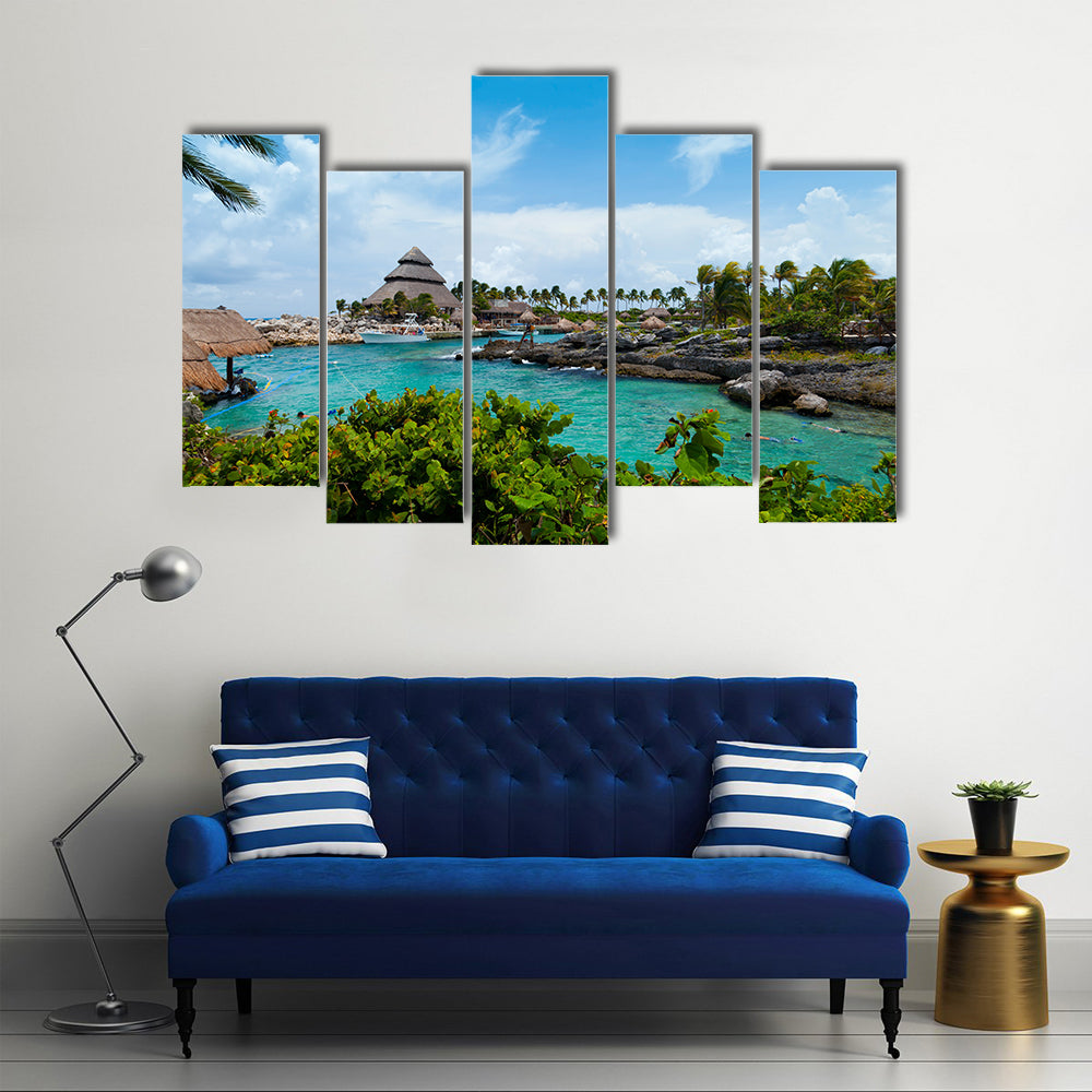 Beautiful View Of Mayan Riveria In Mexico, Multi Panel Canvas Wall Art