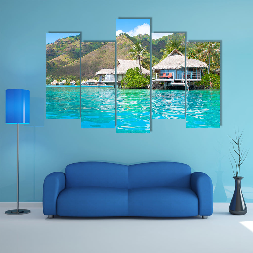 The Paradise Bungalows Multi Panel Canvas Wall Art