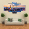 Wonderful evening scenic summer panorama of Tallinn, Estonia multi panel canvas wall art