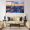 Wonderful evening scenic summer panorama of Tallinn Multi panel canvas wall art