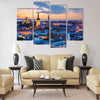 Wonderful evening scenic summer panorama of Tallinn Multi panel canvas wall art