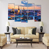 Wonderful evening scenic summer panorama of Tallinn Multi panel canvas wall art