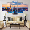 Wonderful evening scenic summer panorama of Tallinn Multi panel canvas wall art