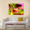 Very colorful image displaying a Monarch butterfly Multi Panel Canvas Wall Art