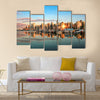 Vancouver skyline panorama at sunset Multi panel canvas wall art