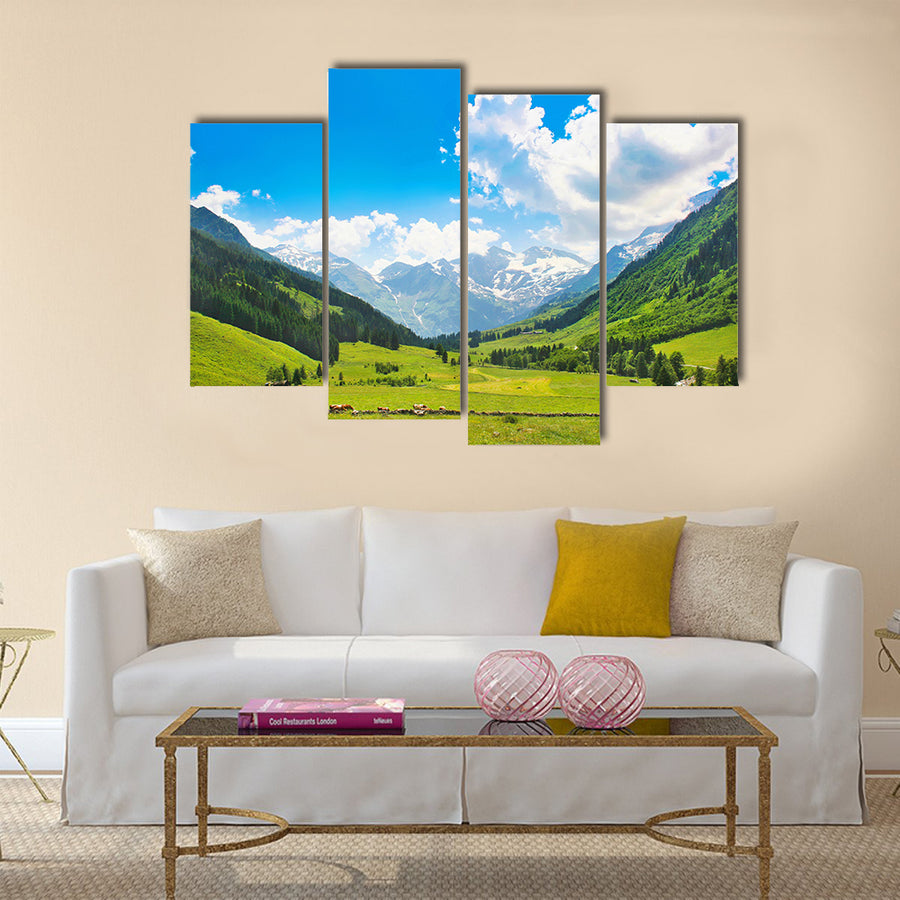 Beautiful landscape with the Alps in Nationalpark Hohe Tauern Multi panel canvas wall art