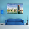 The panoramic view of the Donau City in summertime, Vienna, Austria multi panel canvas wall art