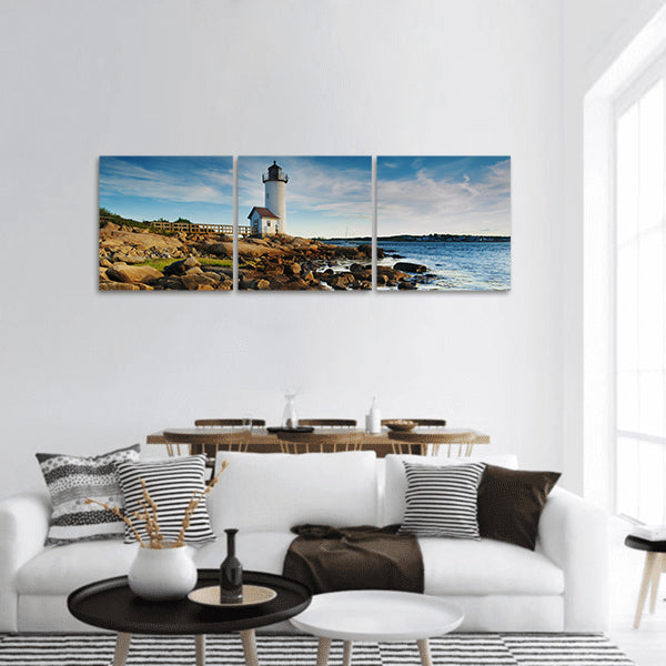 Annisquam lighthouse, Massachusetts panoramic canvas wall art