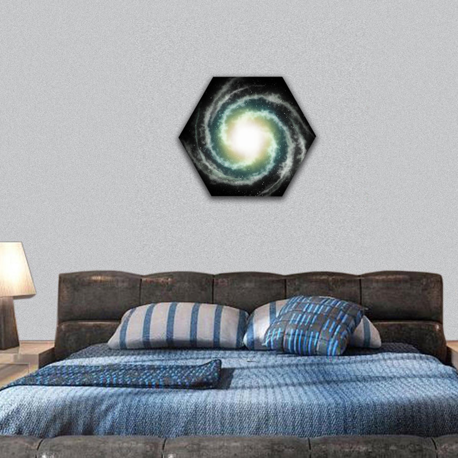 nebula sky hexagonal canvas wall art
