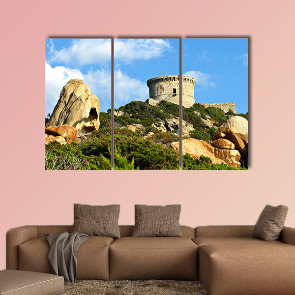 Genoese tower, Corsica multi panel canvas wall art
