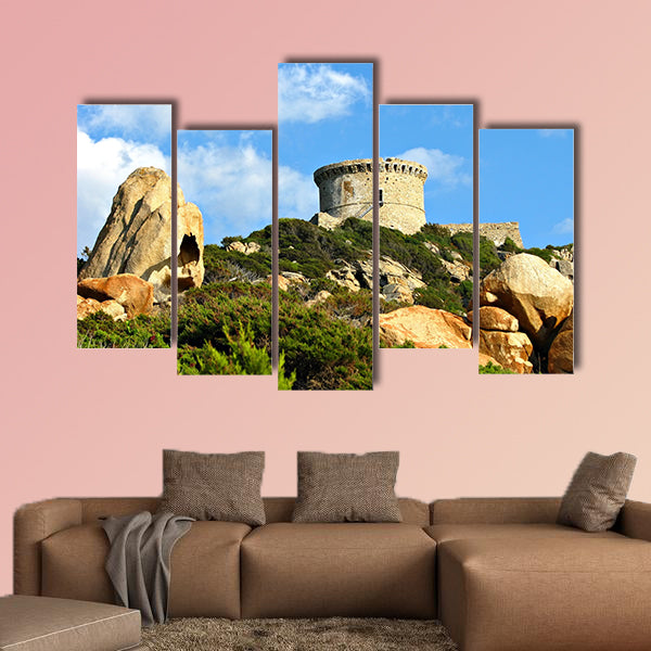 Genoese tower, Corsica multi panel canvas wall art