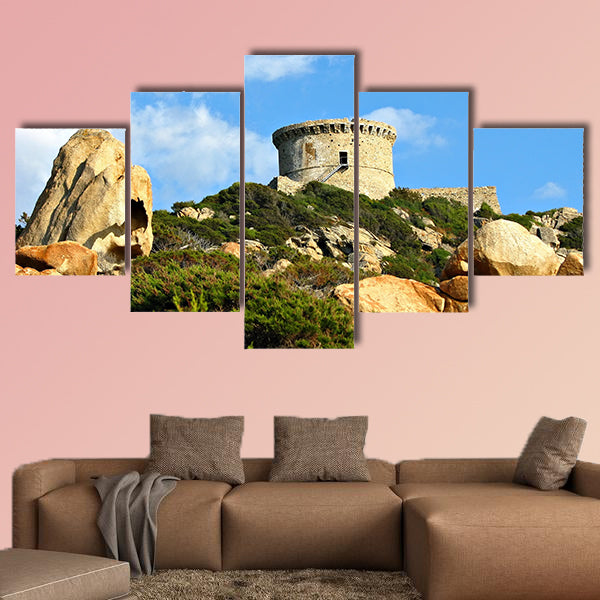 Genoese tower, Corsica multi panel canvas wall art