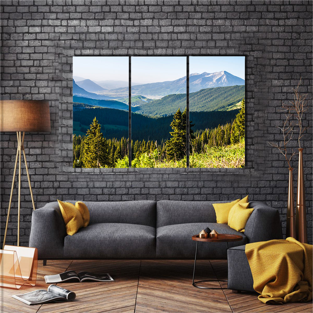 Mt Baldy Looking Towards The Crested Butte Co, Mountain Vista, Multi Panel Canvas Wall Art