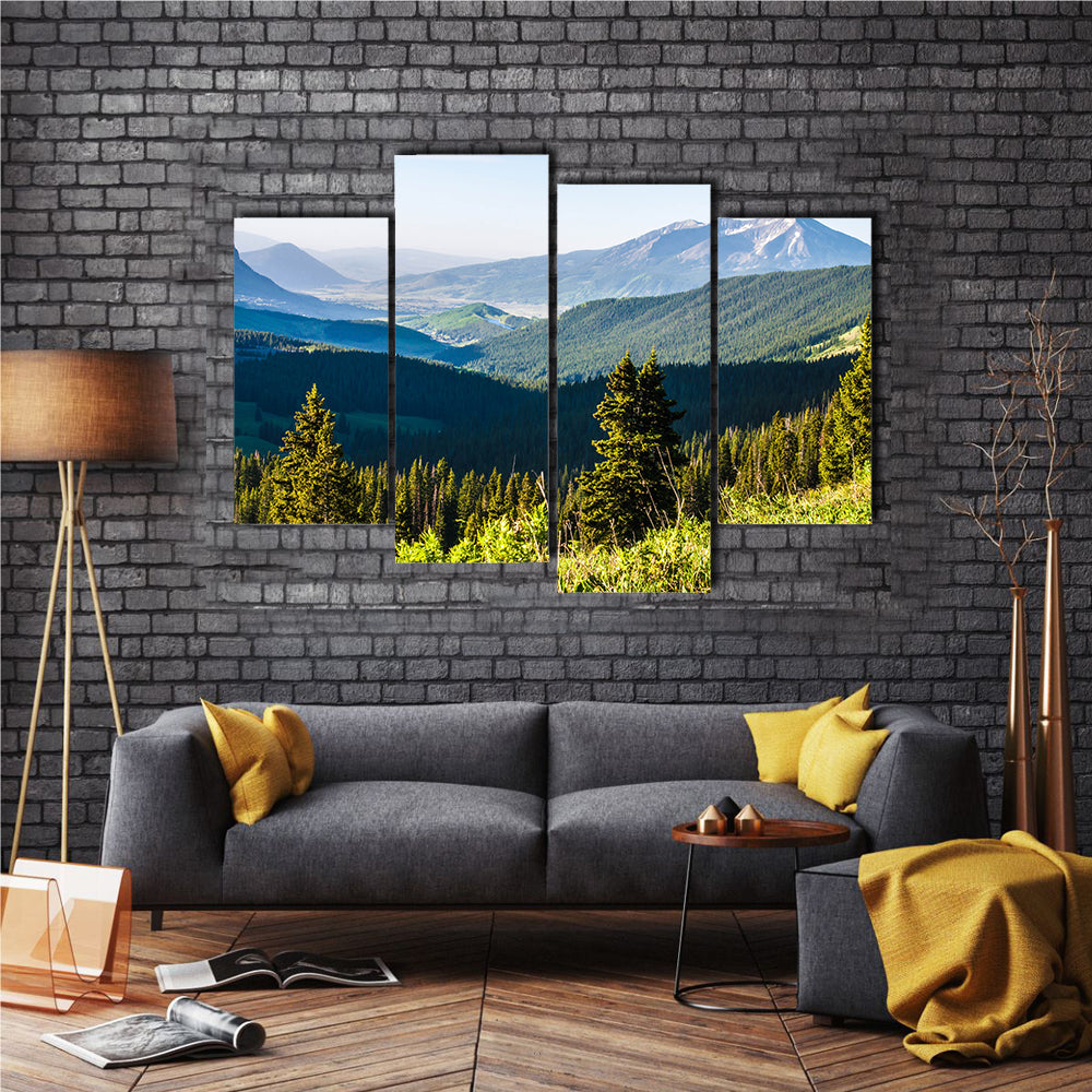 Mt Baldy Looking Towards The Crested Butte Co, Mountain Vista, Multi Panel Canvas Wall Art