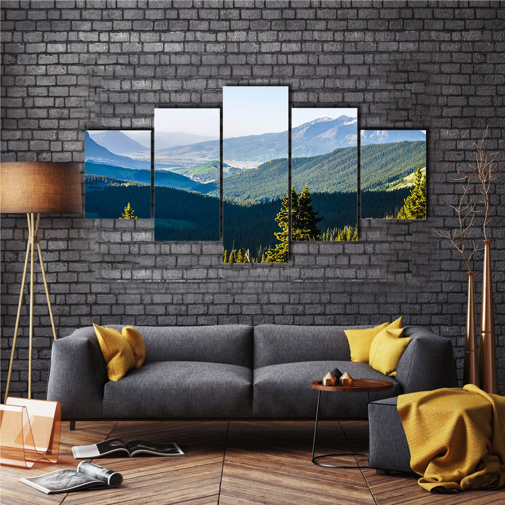 Mt Baldy Looking Towards The Crested Butte Co, Mountain Vista, Multi Panel Canvas Wall Art