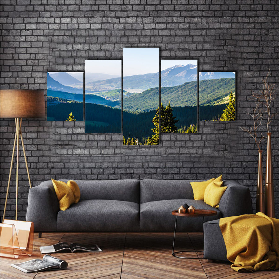 Mt Baldy Looking Towards The Crested Butte Co, Mountain Vista, Multi Panel Canvas Wall Art