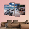 Tropical beach at beautiful sunset, Nature background multi panel canvas wall art