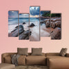 Tropical beach at beautiful sunset, Nature background multi panel canvas wall art