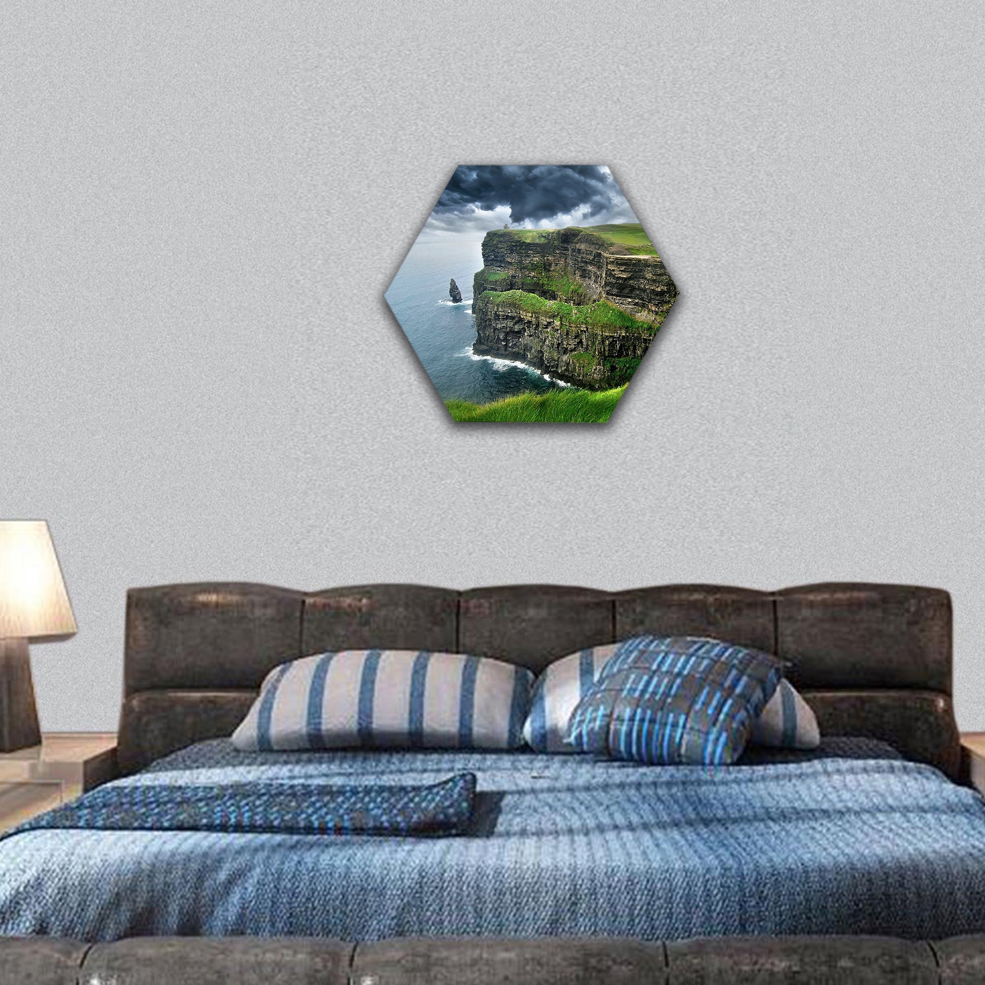 Cliffs of Moher, Ireland hexagonal canvas wall art