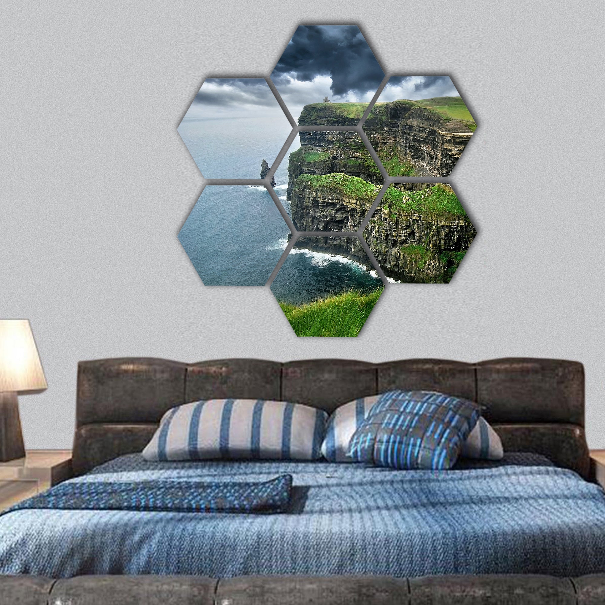 Cliffs of Moher, Ireland hexagonal canvas wall art