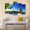 Seine in Paris with Eiffel tower in sunrise time Multi panel canvas wall art