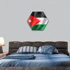 Jordan flag hexagonal canvas wall art