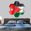 Jordan flag hexagonal canvas wall art